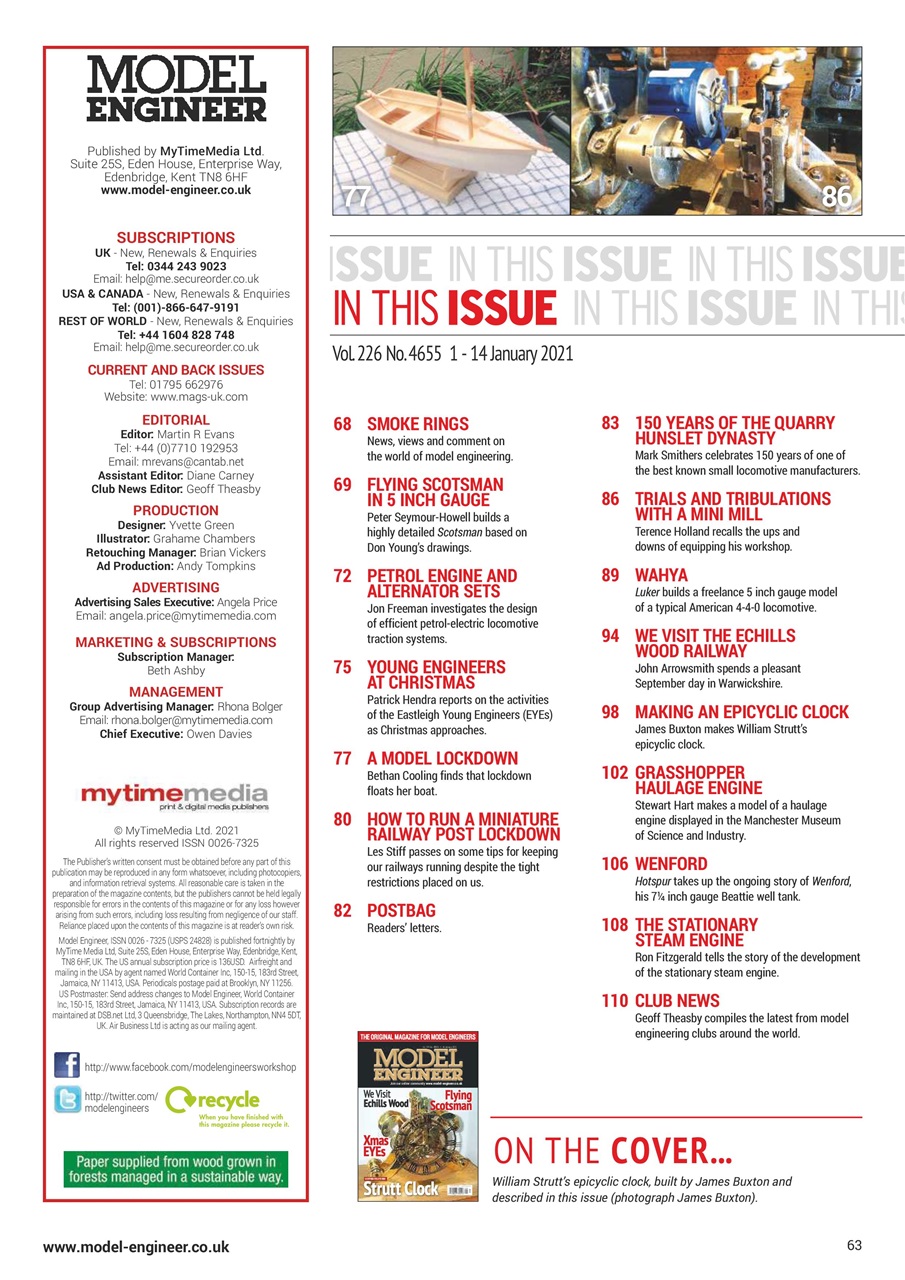 Model Engineer Preview Pages