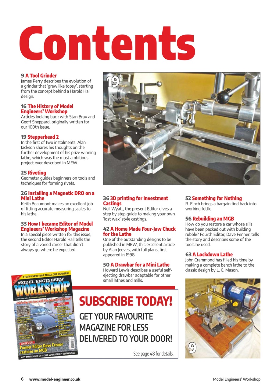 Model Engineer & Workshop Magazine Preview Pages