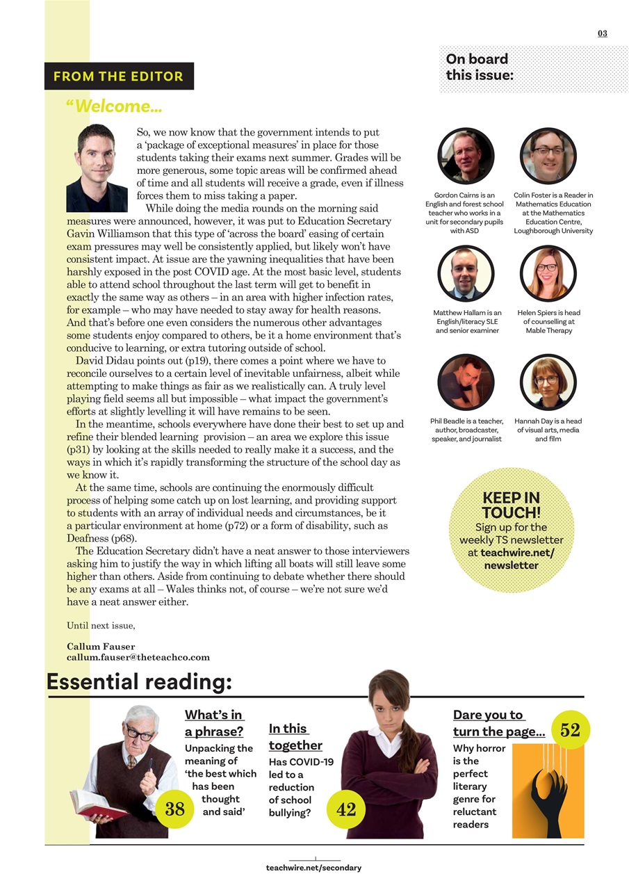 Teach Secondary Preview Pages