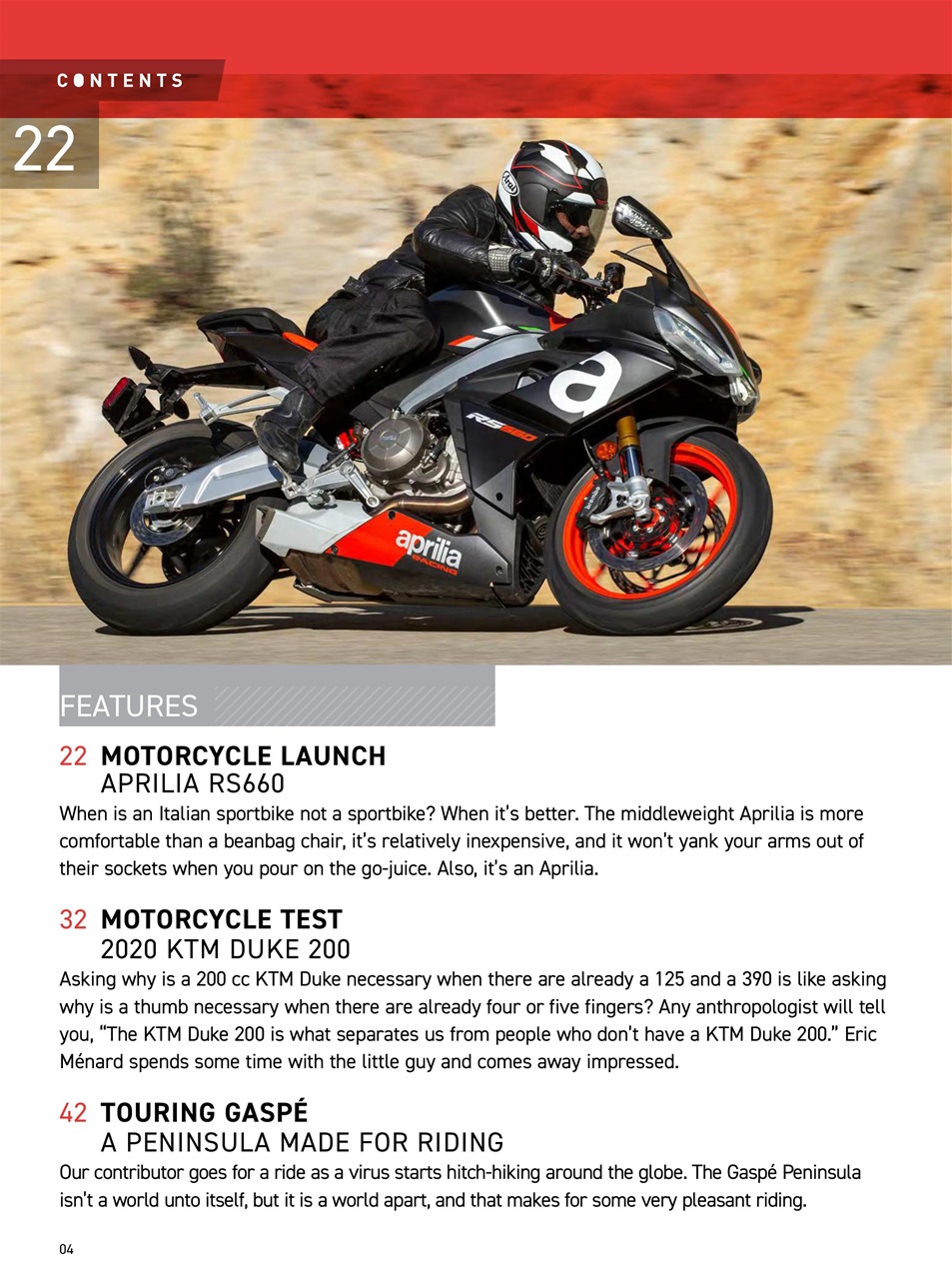 Cycle Canada Preview Pages