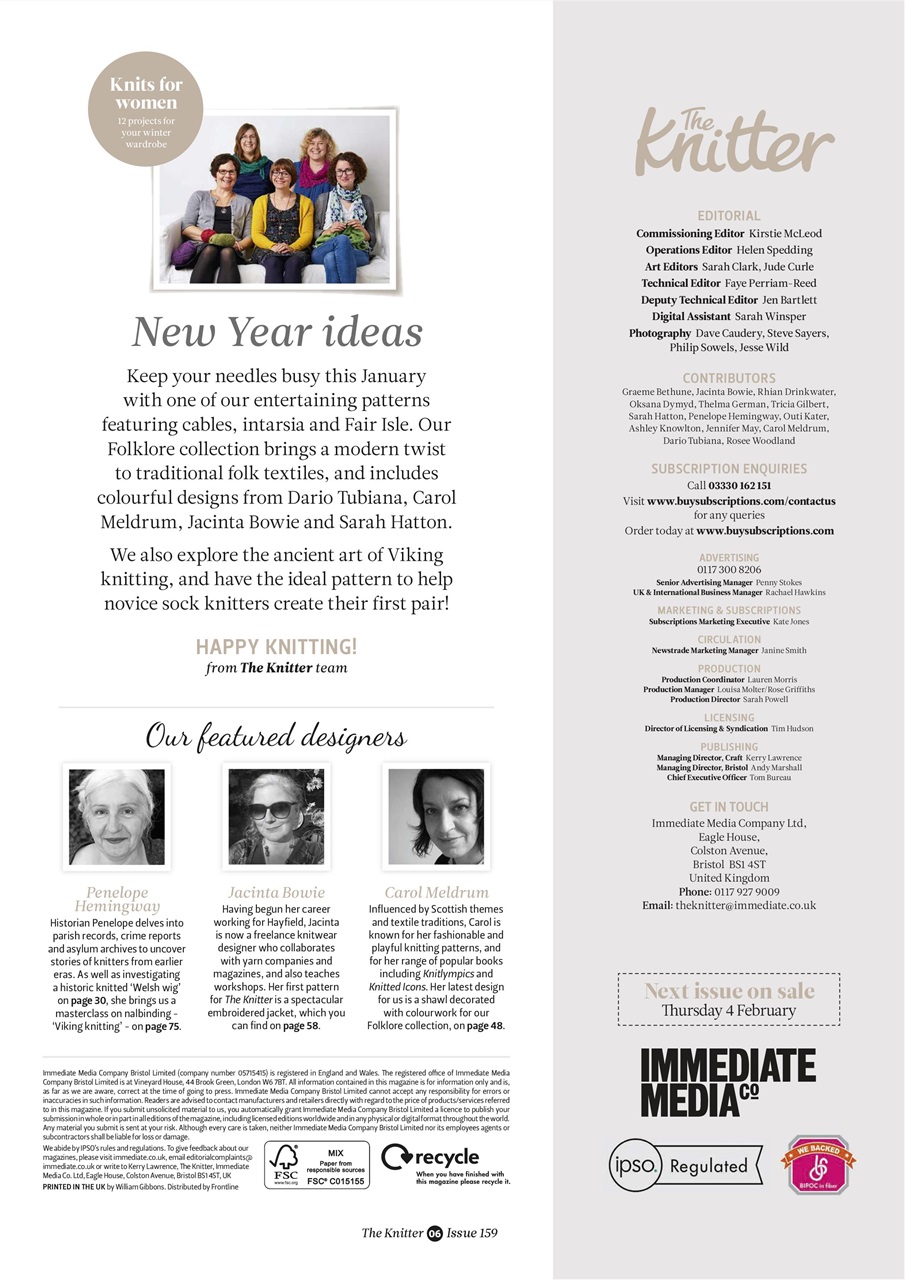 The Knitter Preview Pages