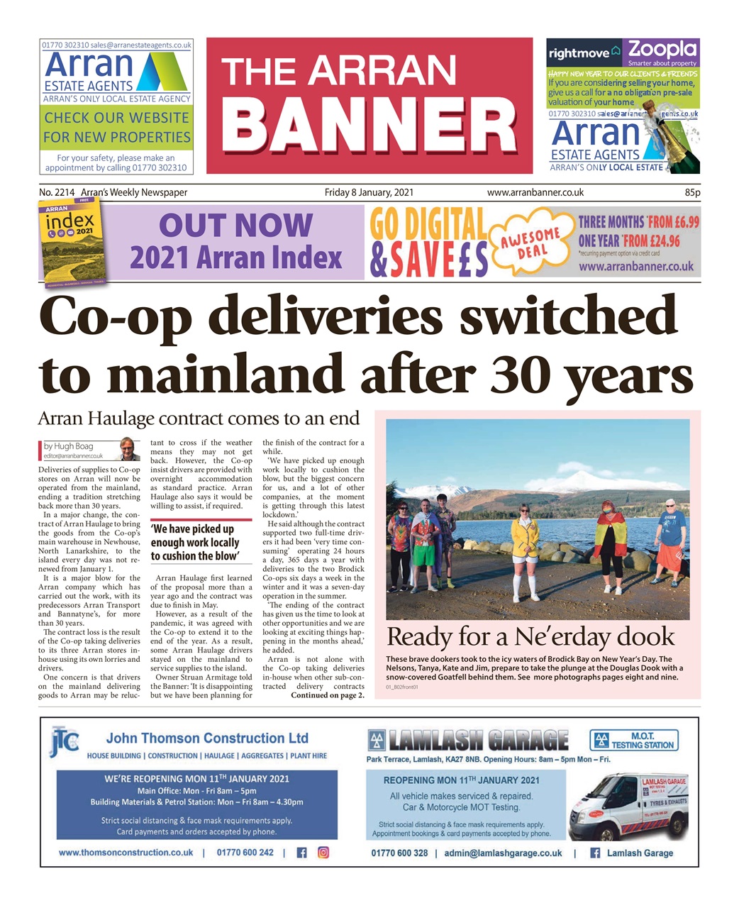 Arran Banner Preview Pages