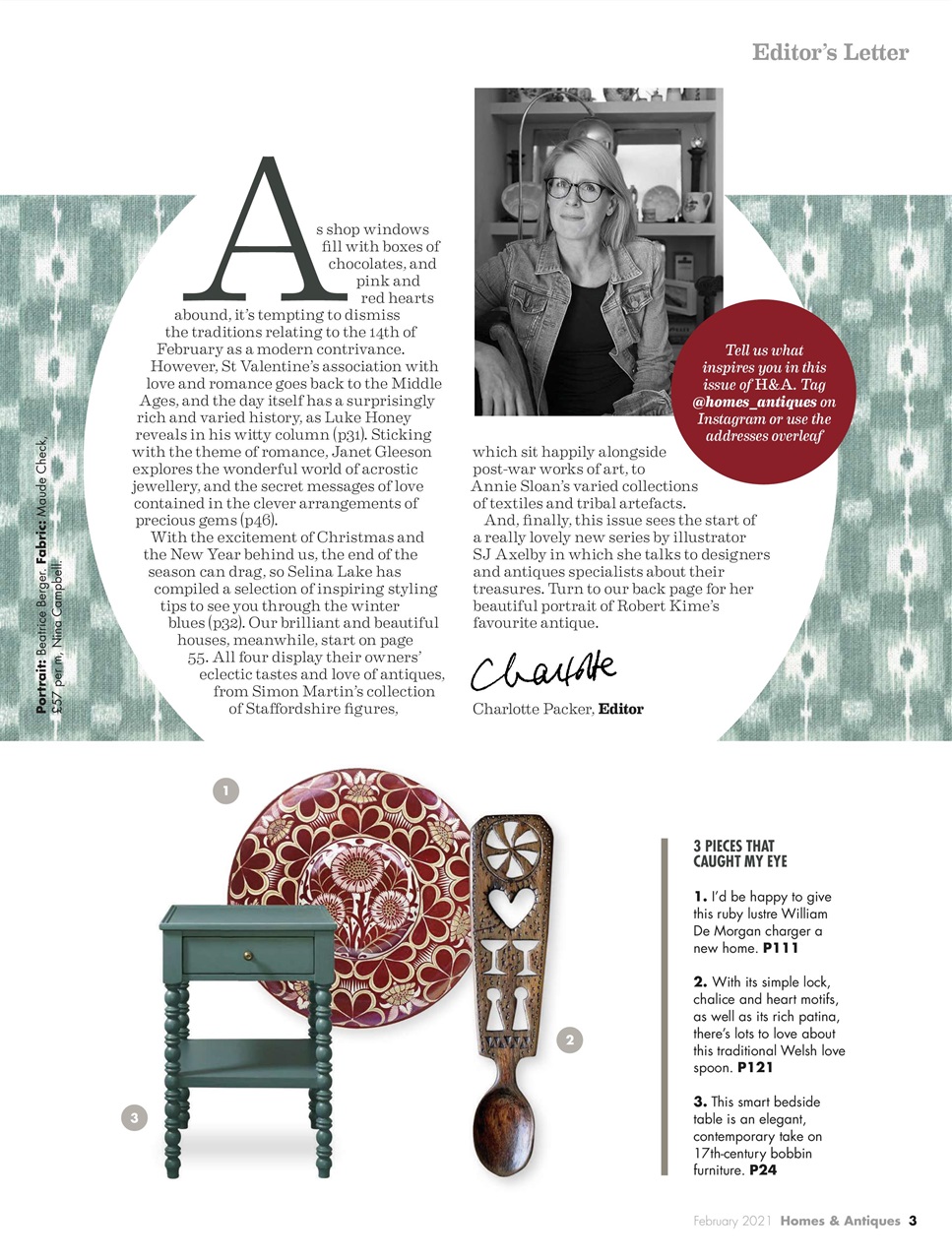Homes & Antiques Magazine Preview Pages