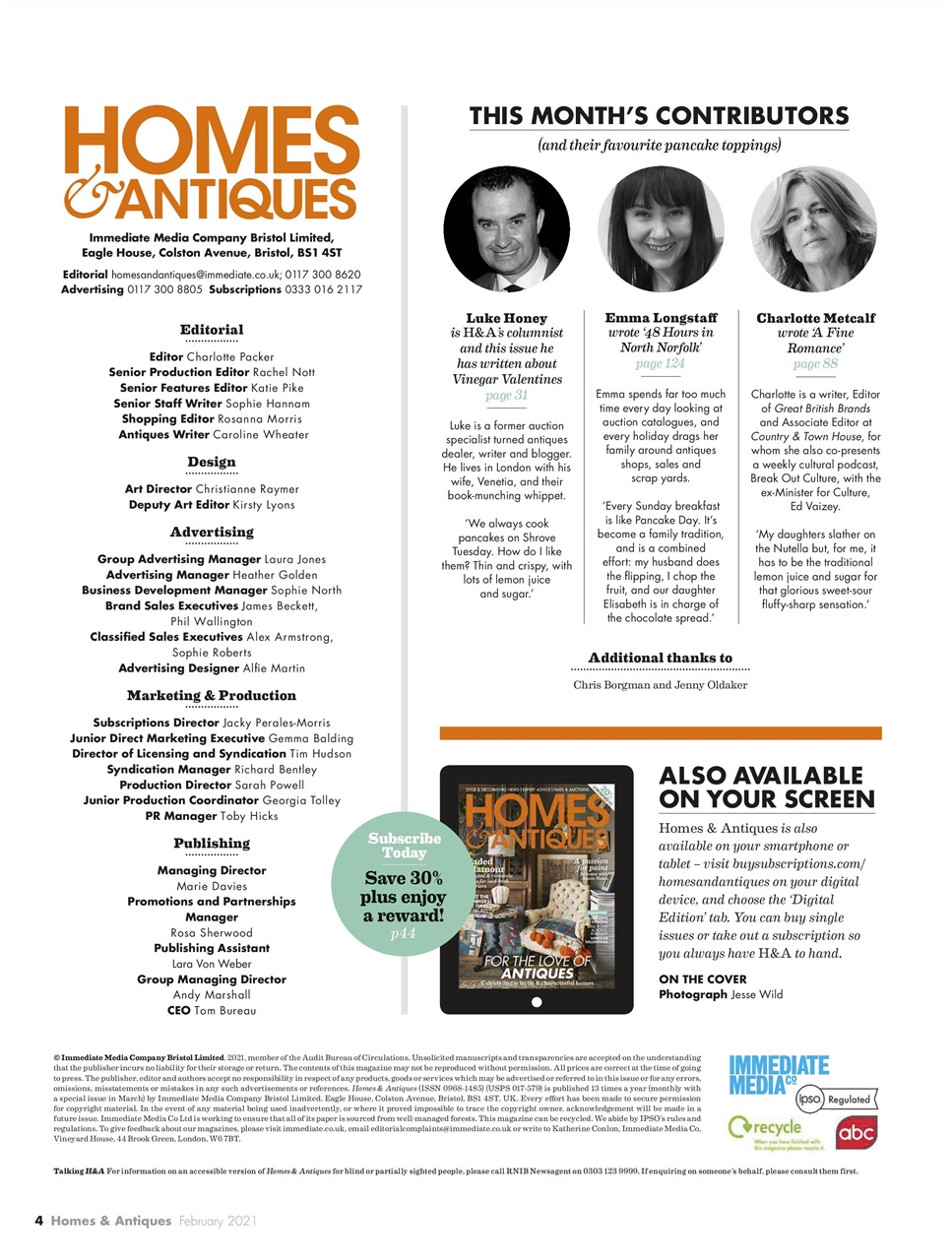 Homes & Antiques Magazine Preview Pages