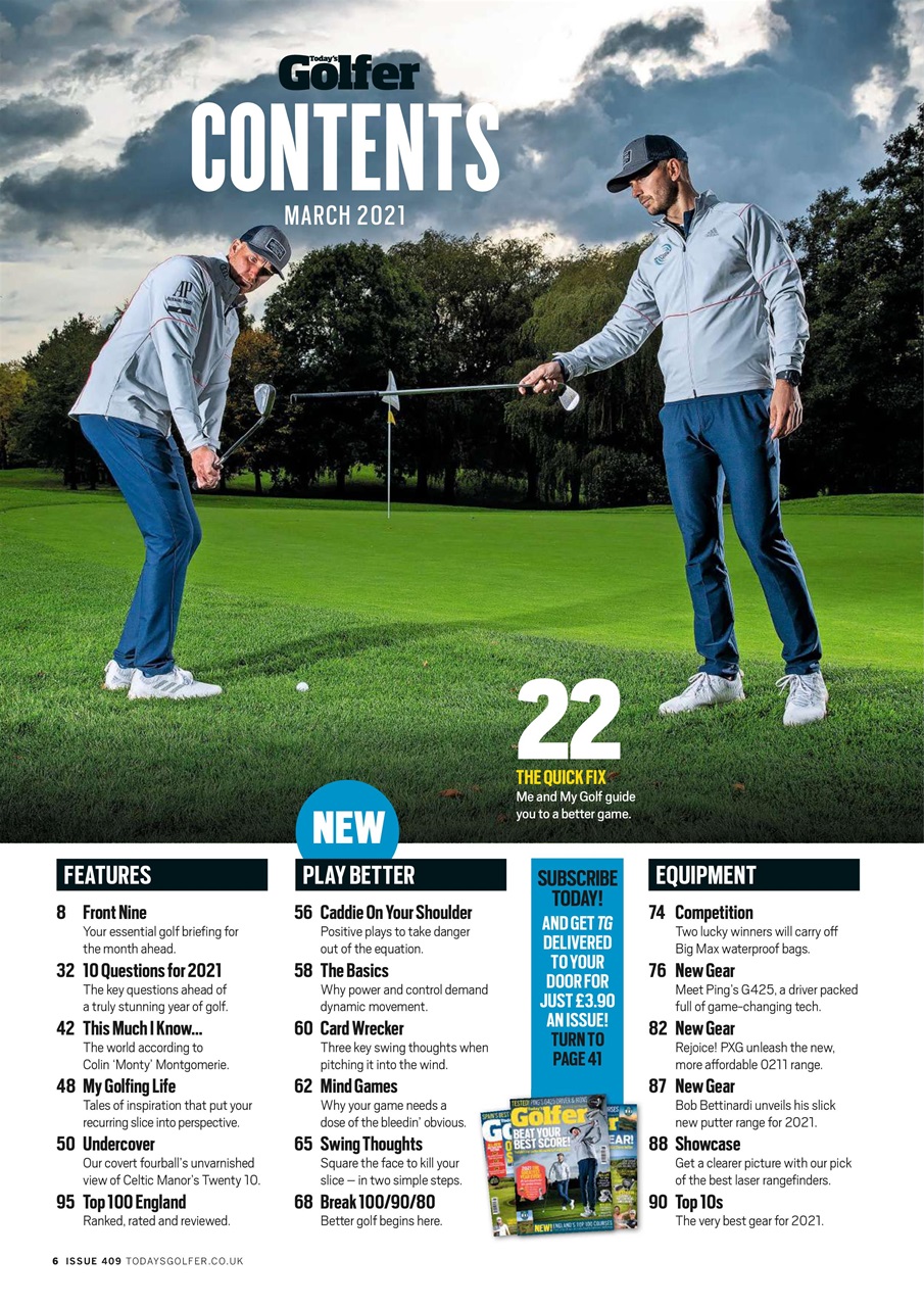 Today's Golfer Preview Pages