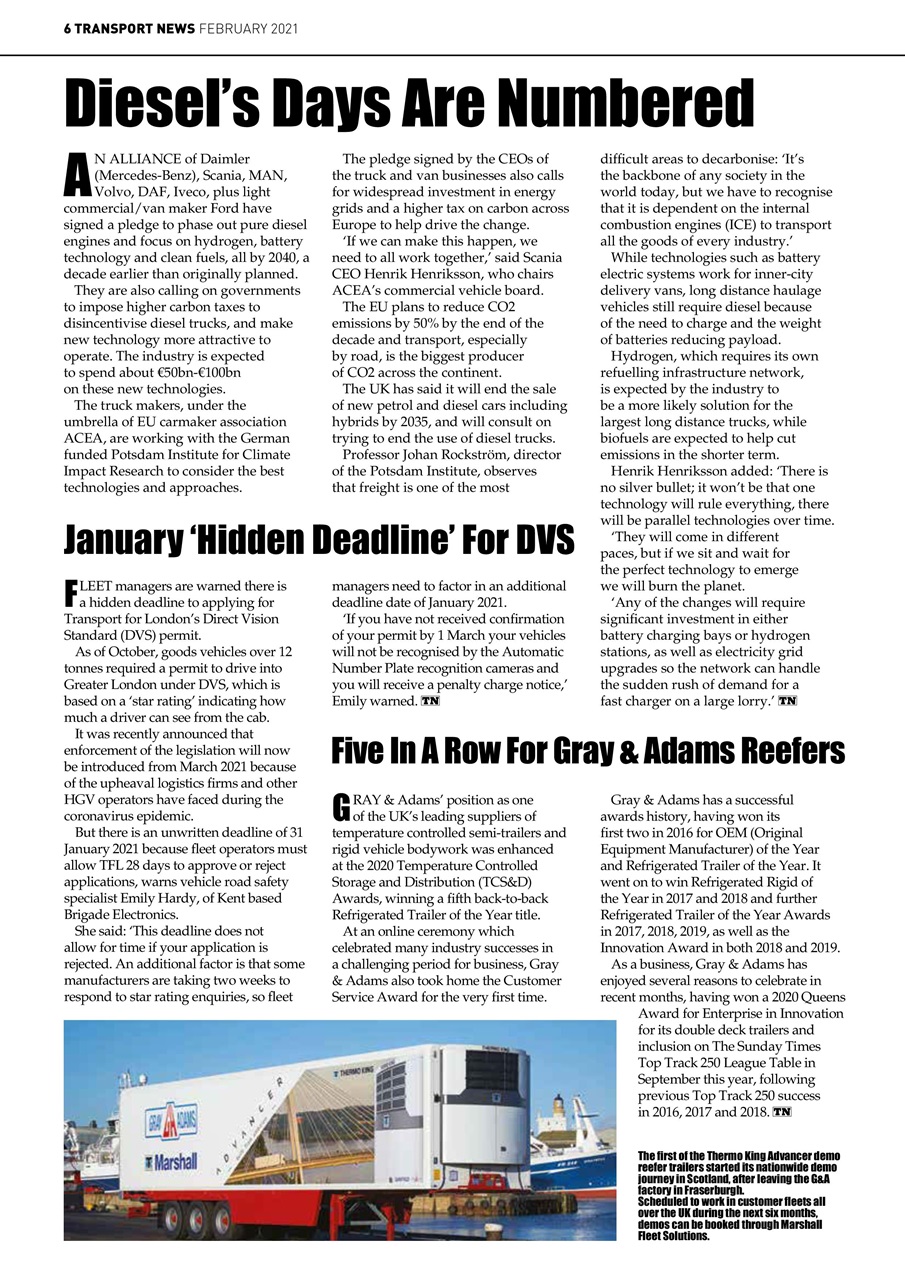 Transport News Preview Pages