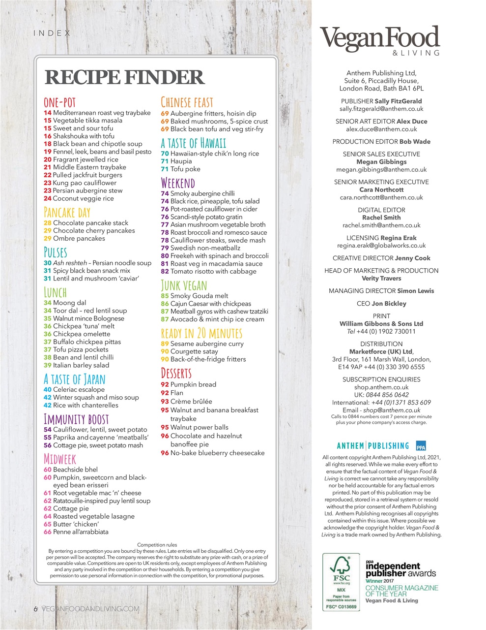 Vegan Food & Living Magazine Preview Pages