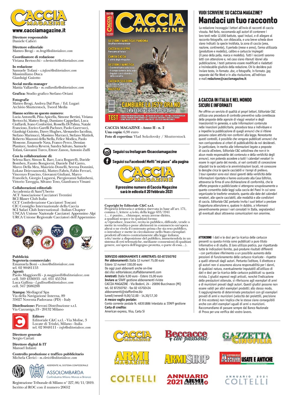 Caccia Magazine Preview Pages