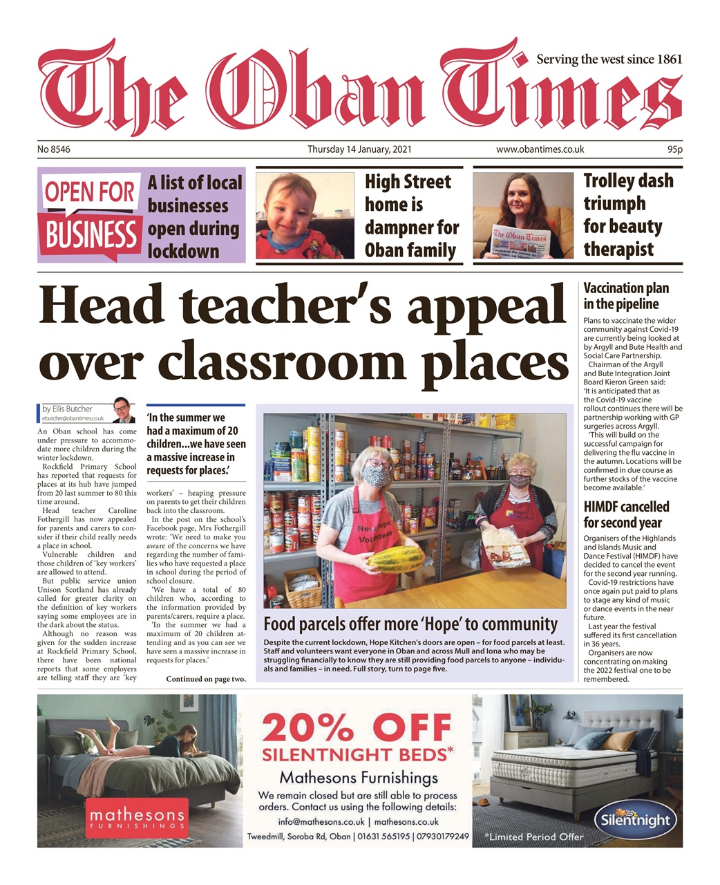 The Oban Times & Lochaber Times Preview Pages