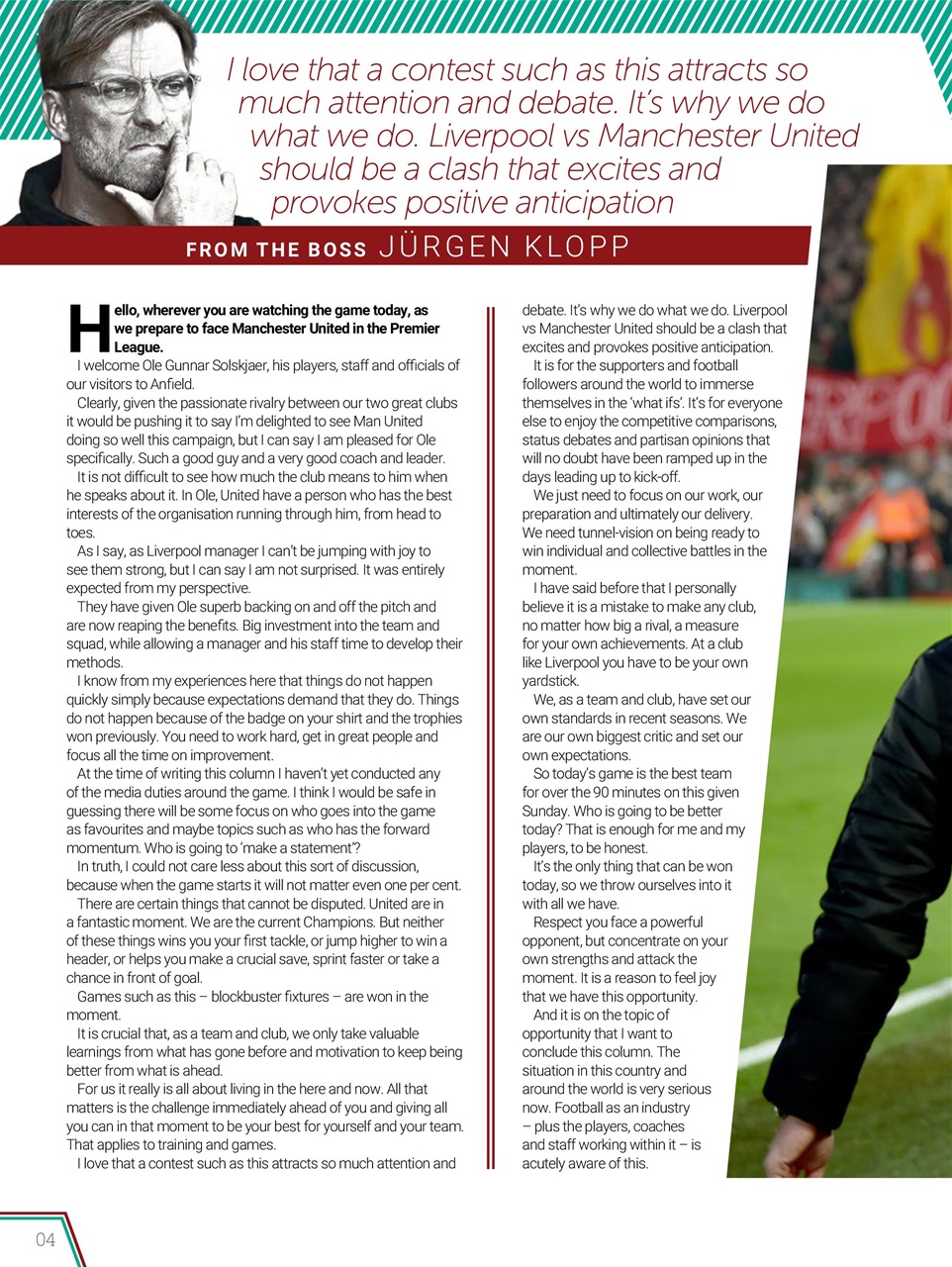 Liverpool FC Programmes Preview Pages