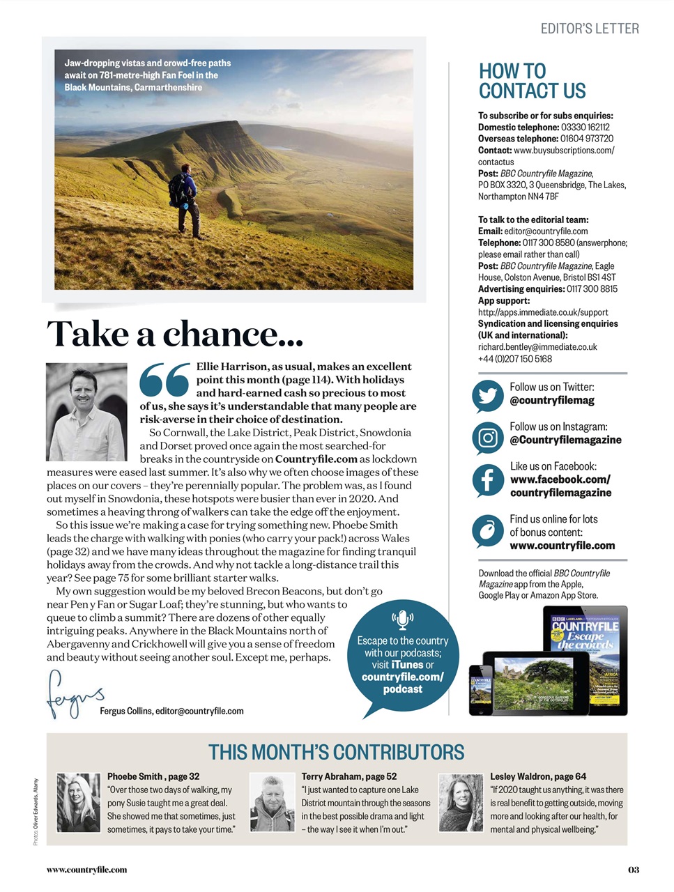 BBC Countryfile Magazine Preview Pages