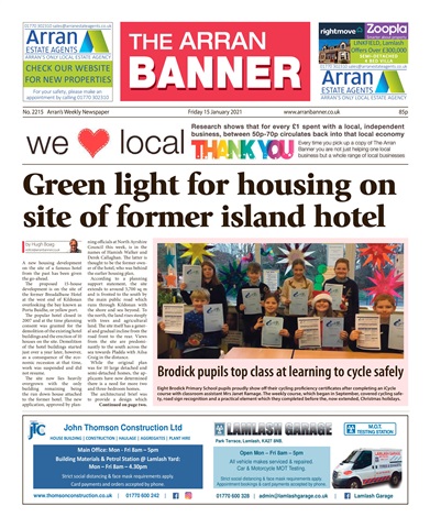 Arran Banner issue 15/01/21