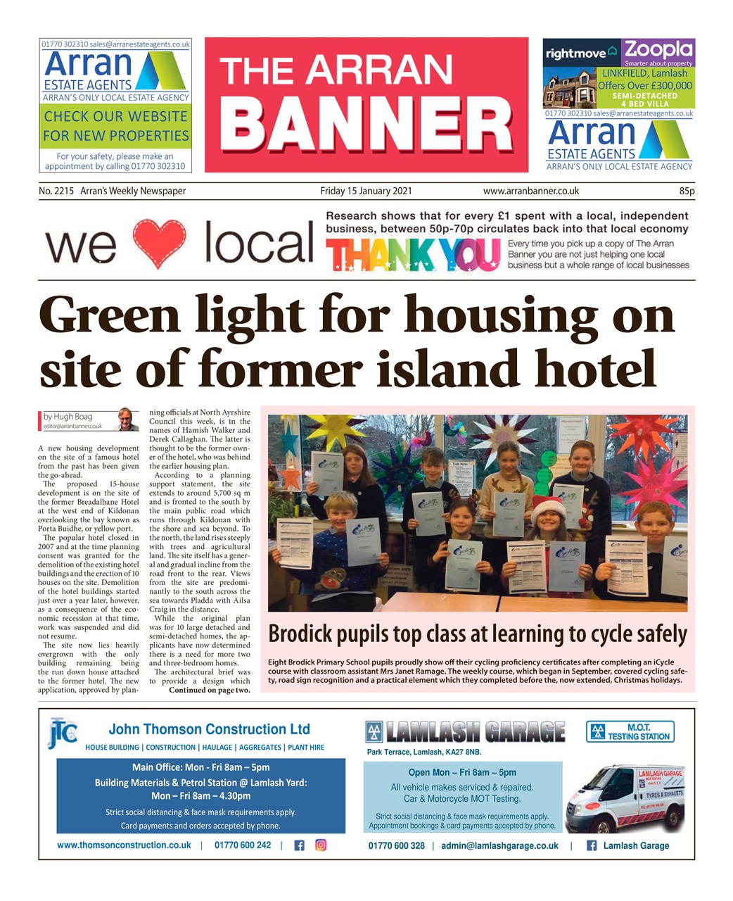 Arran Banner Preview Pages
