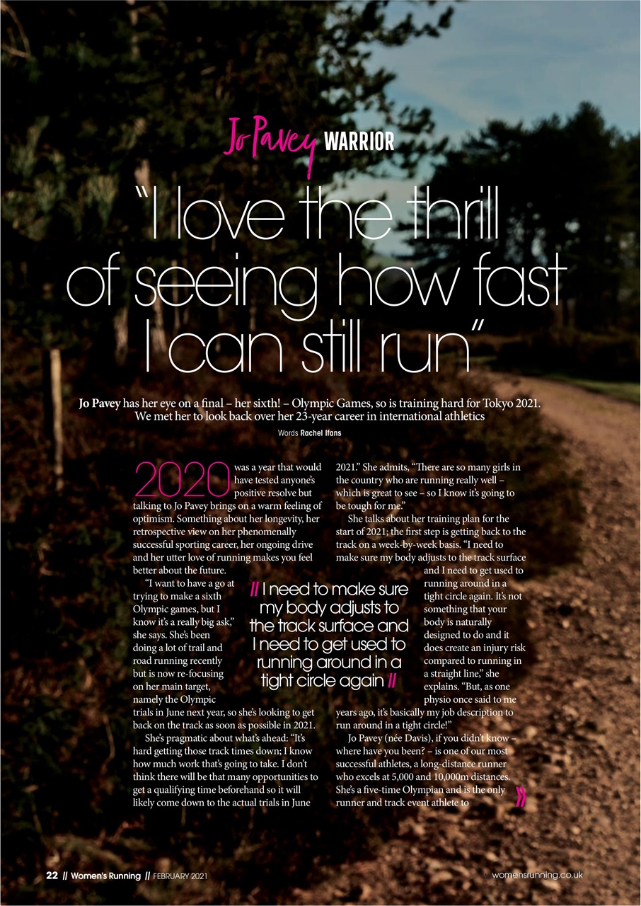 Women’s Running Preview Pages