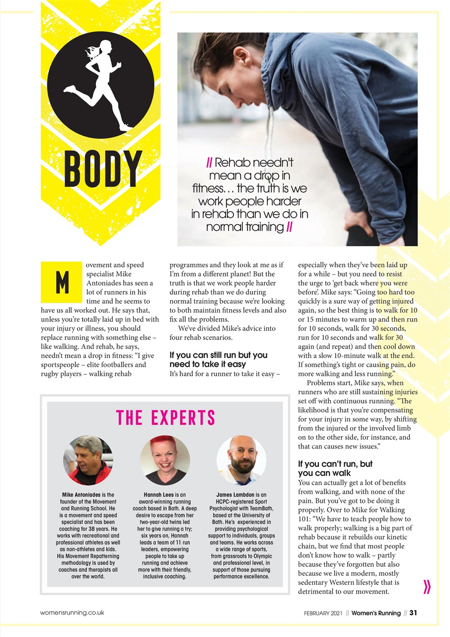 Women’s Running Preview Pages