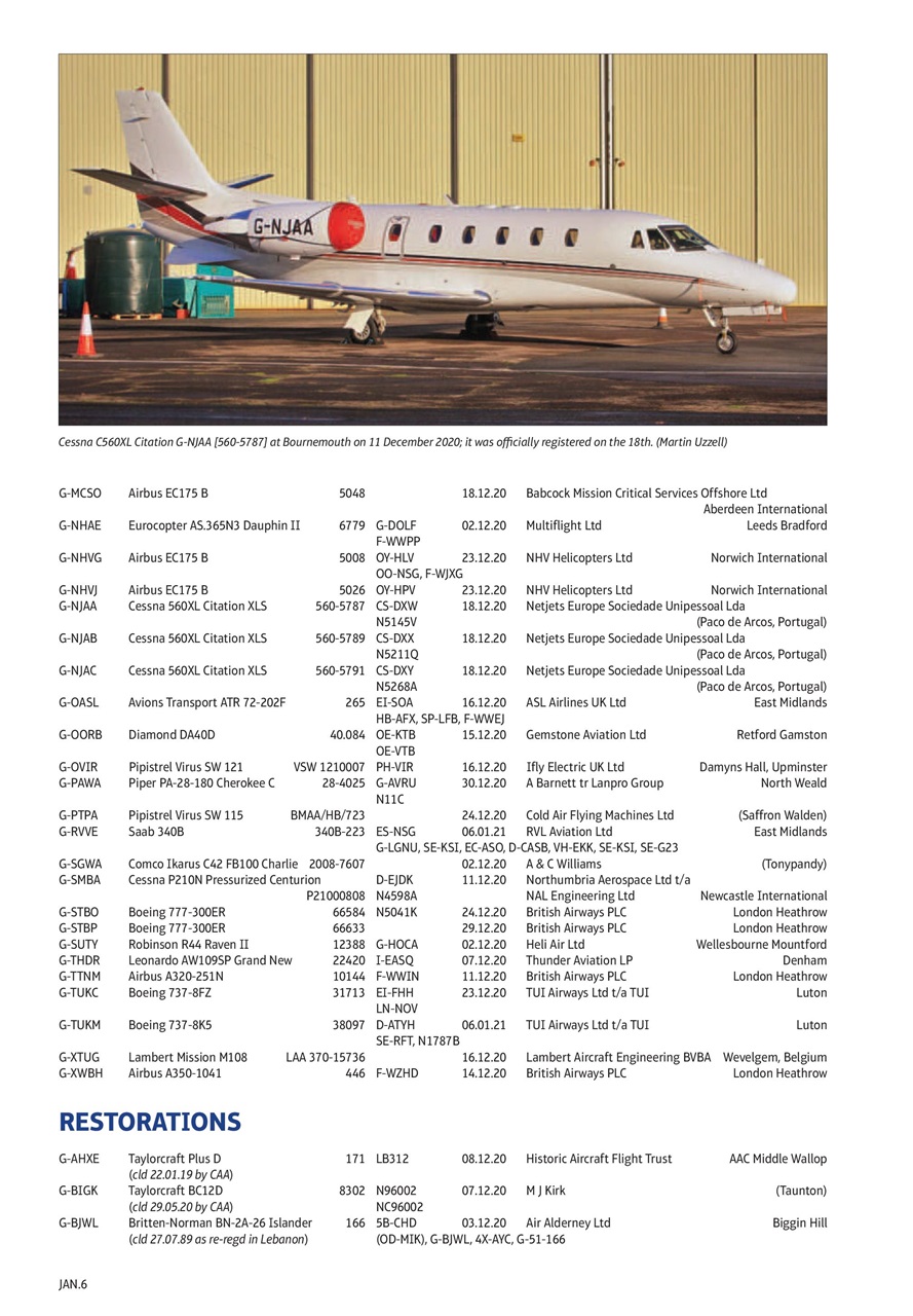 Air Britain News Preview Pages