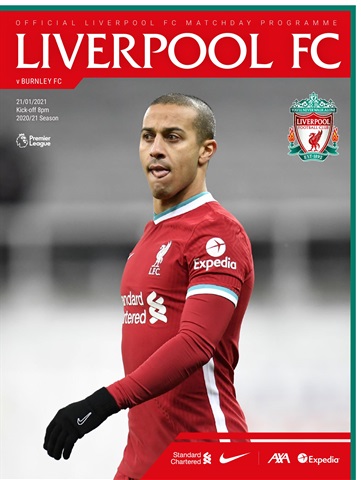 Liverpool FC Programmes issue vs Burnley 20/21