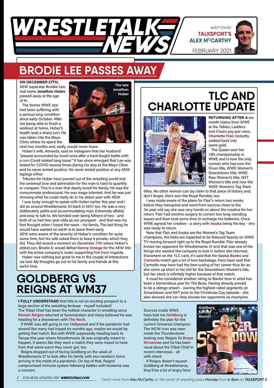 Wrestletalk Magazine Preview Pages