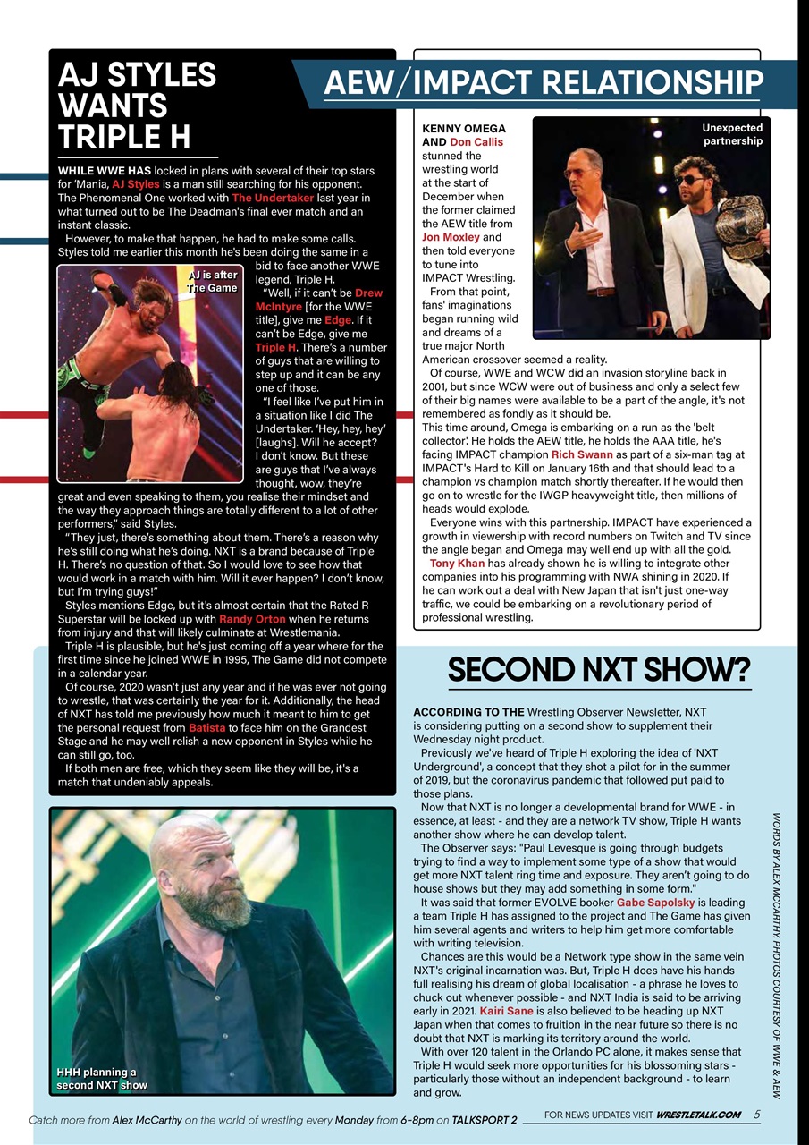 Wrestletalk Magazine Preview Pages
