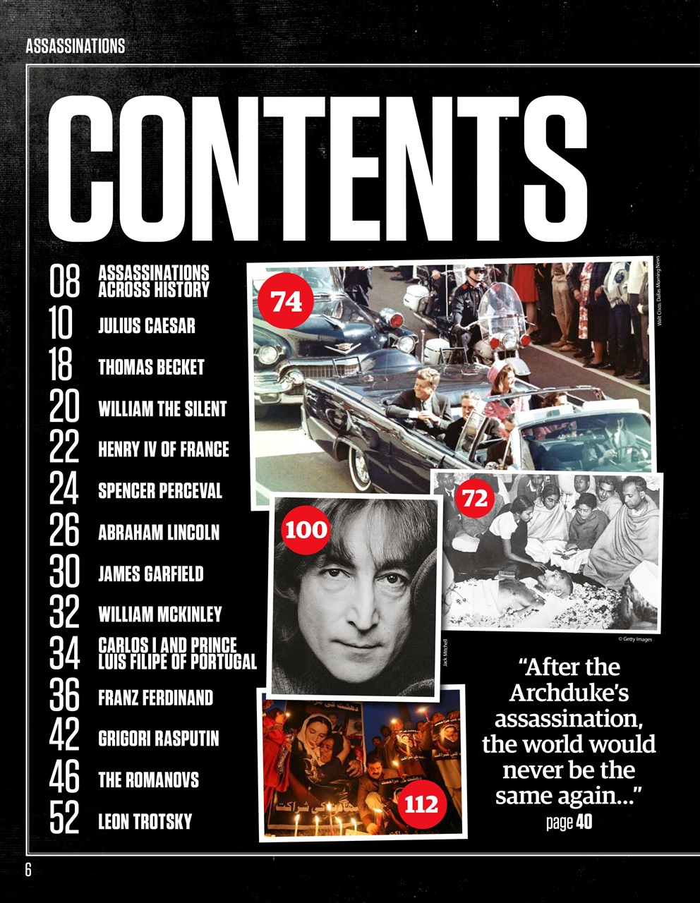 All About History Book of Assassinations Preview Pages