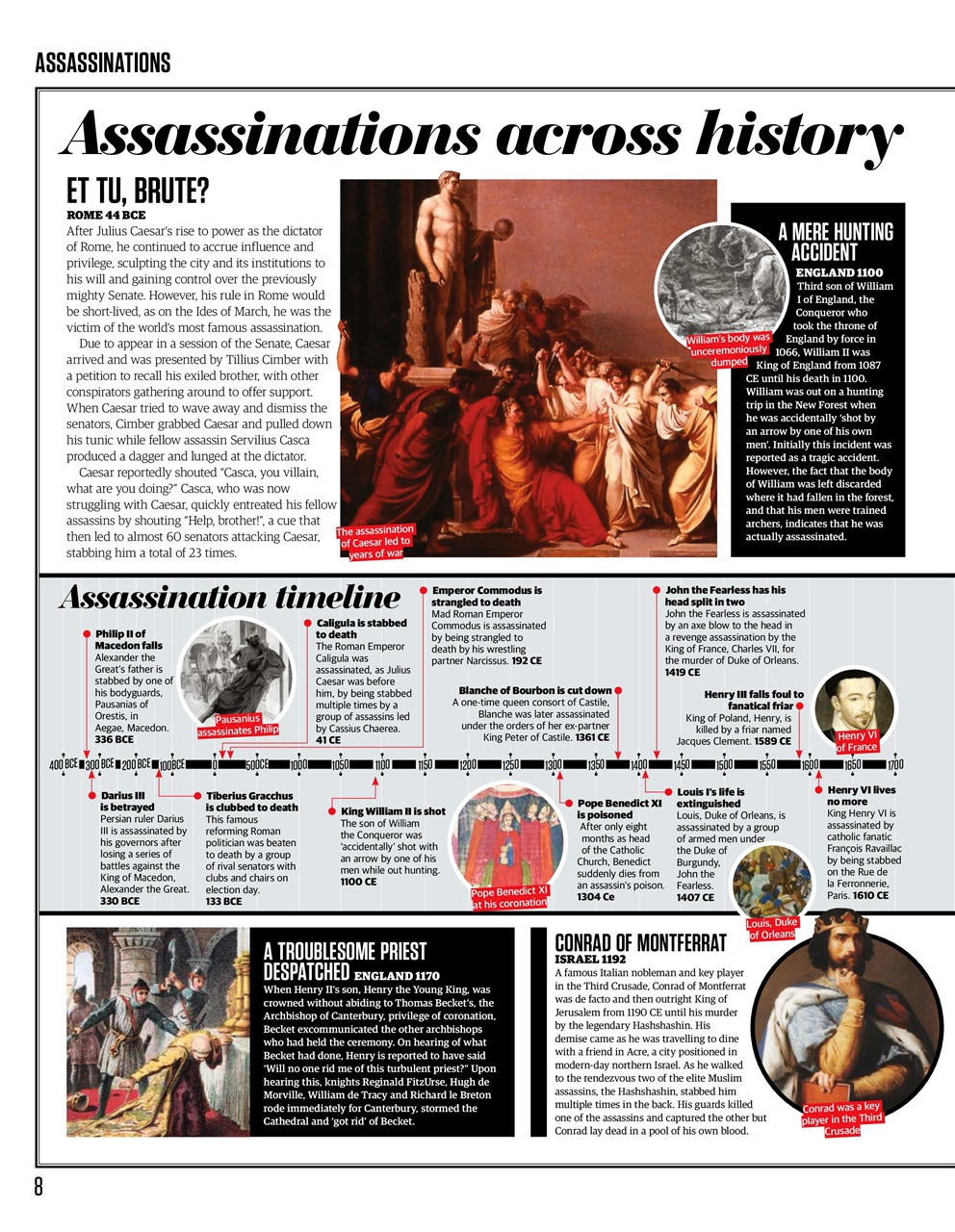 All About History Book of Assassinations Preview Pages