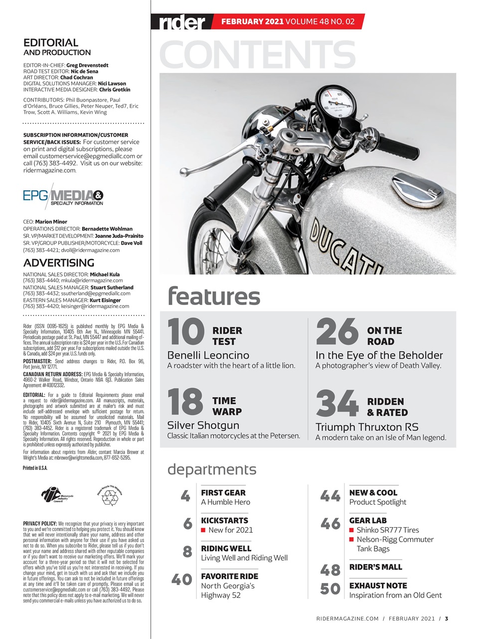 Rider Magazine Preview Pages