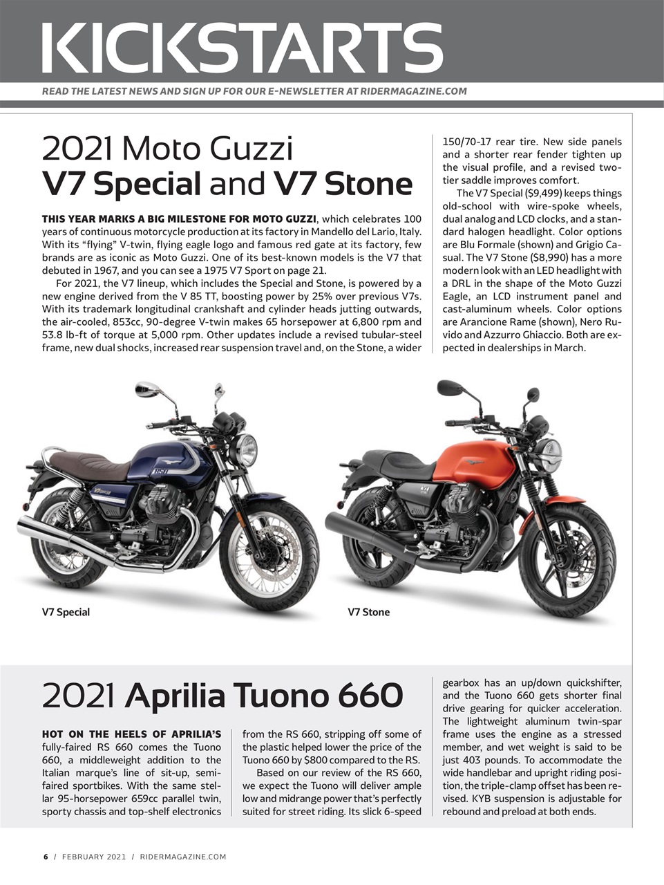Rider Magazine Preview Pages