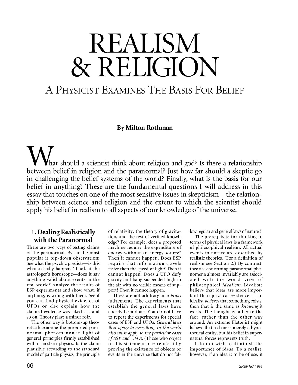 Skeptic Preview Pages