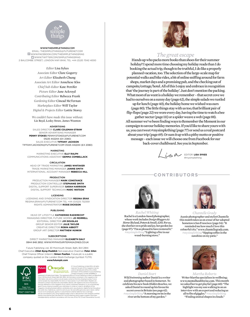 The Simple Things Preview Pages