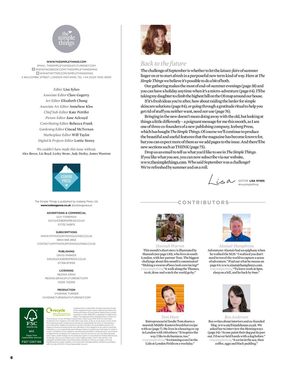 The Simple Things Preview Pages