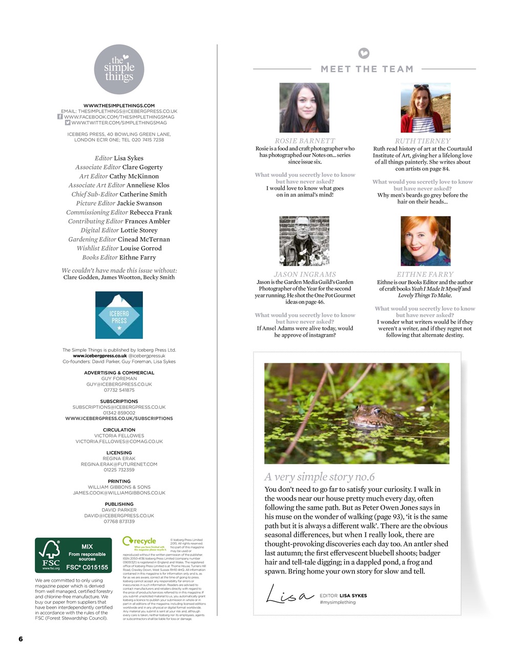 The Simple Things Preview Pages