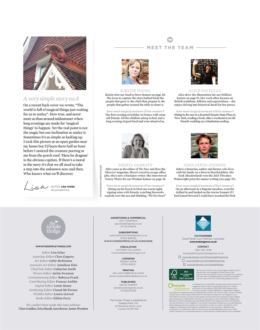 The Simple Things Preview Pages