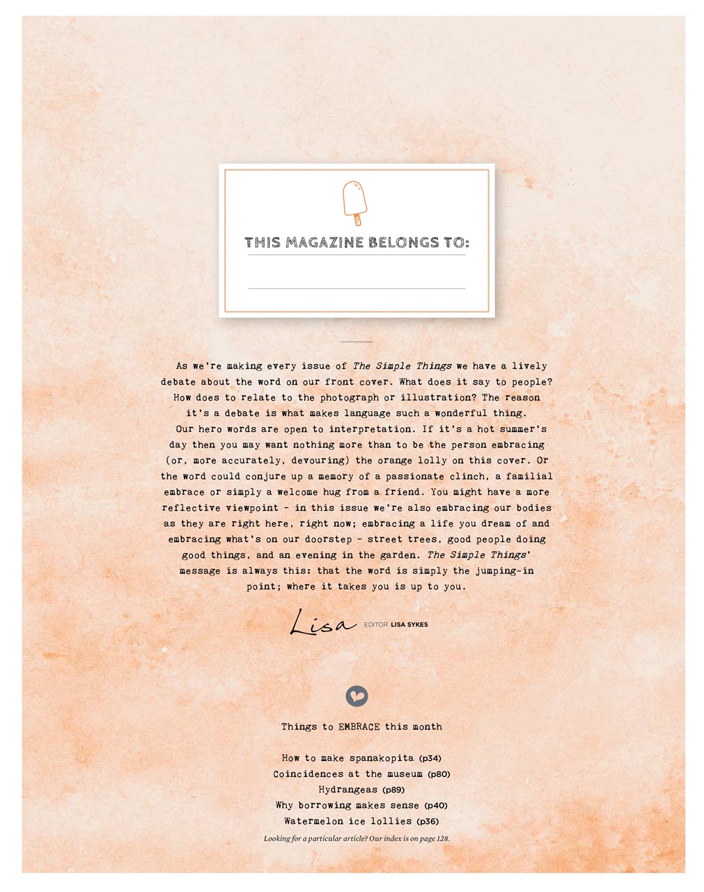 The Simple Things Preview Pages