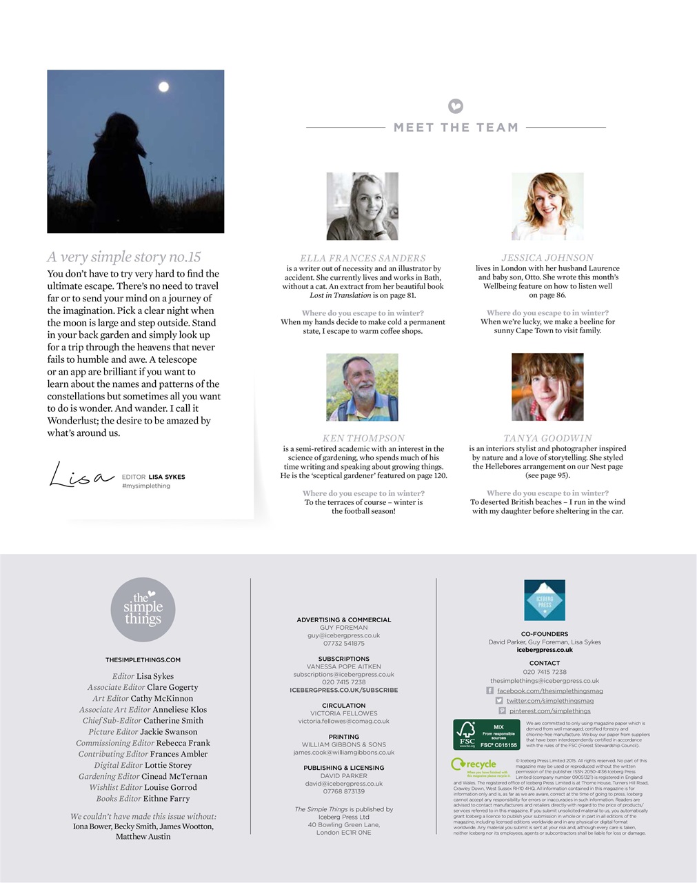 The Simple Things Preview Pages