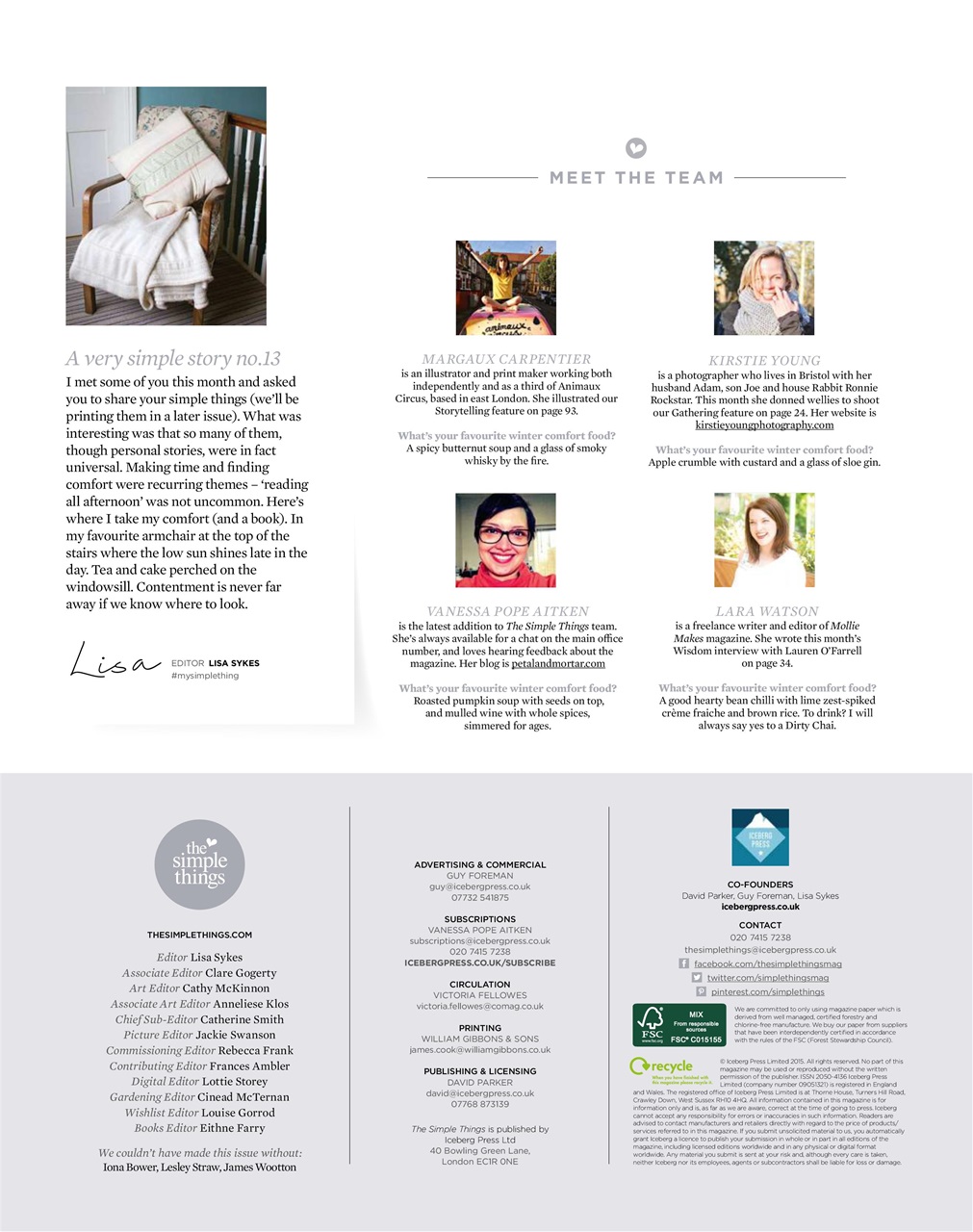 The Simple Things Preview Pages