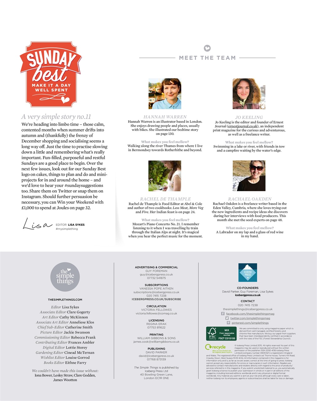 The Simple Things Preview Pages