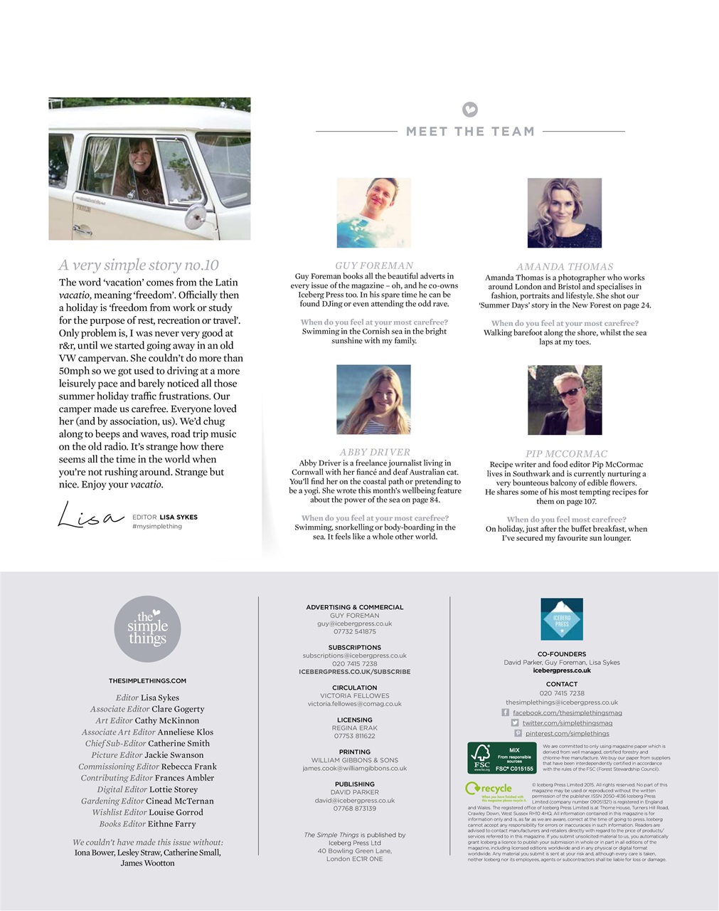 The Simple Things Preview Pages