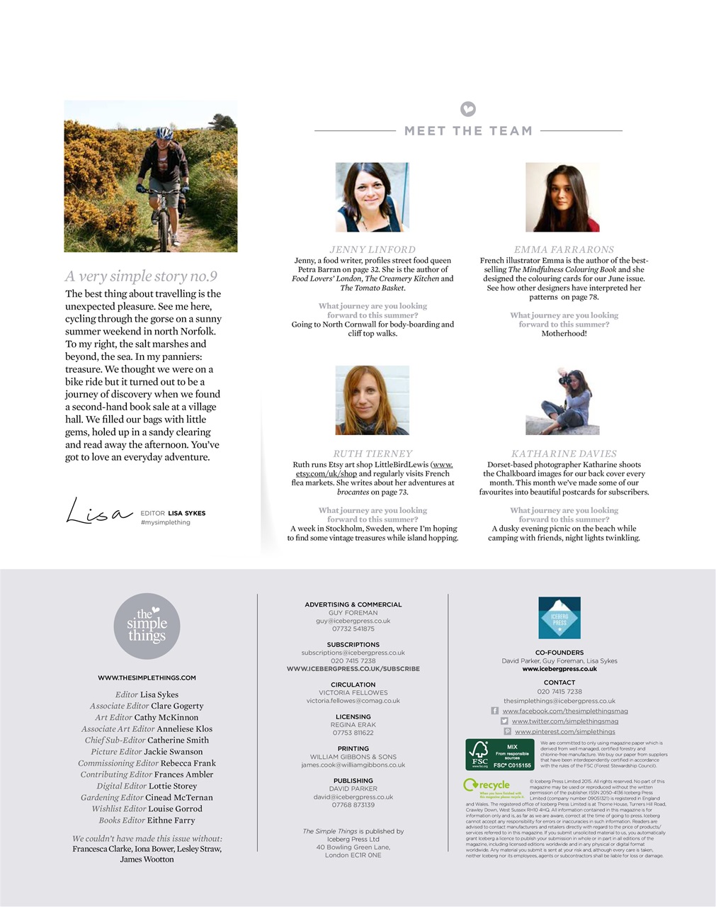 The Simple Things Preview Pages