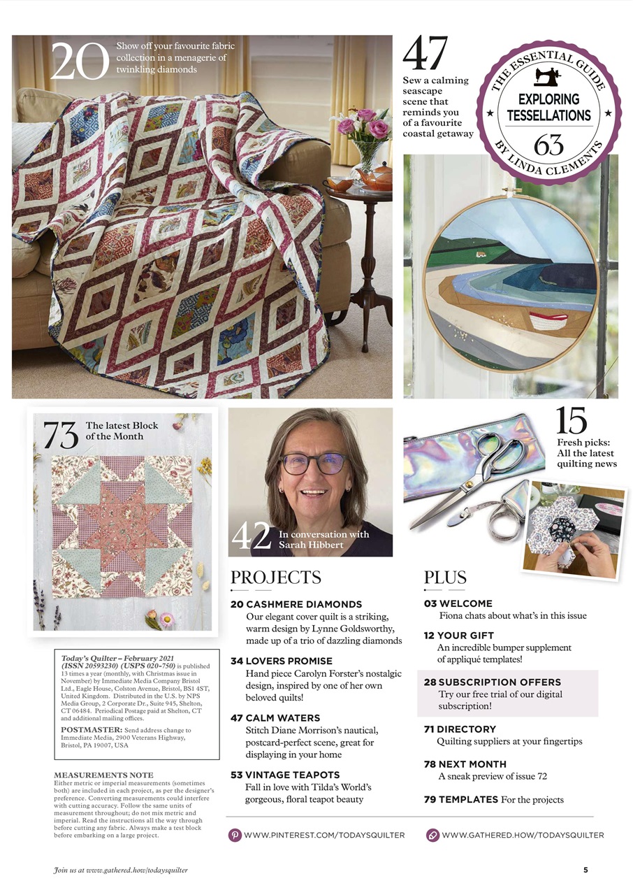 Today’s Quilter Preview Pages