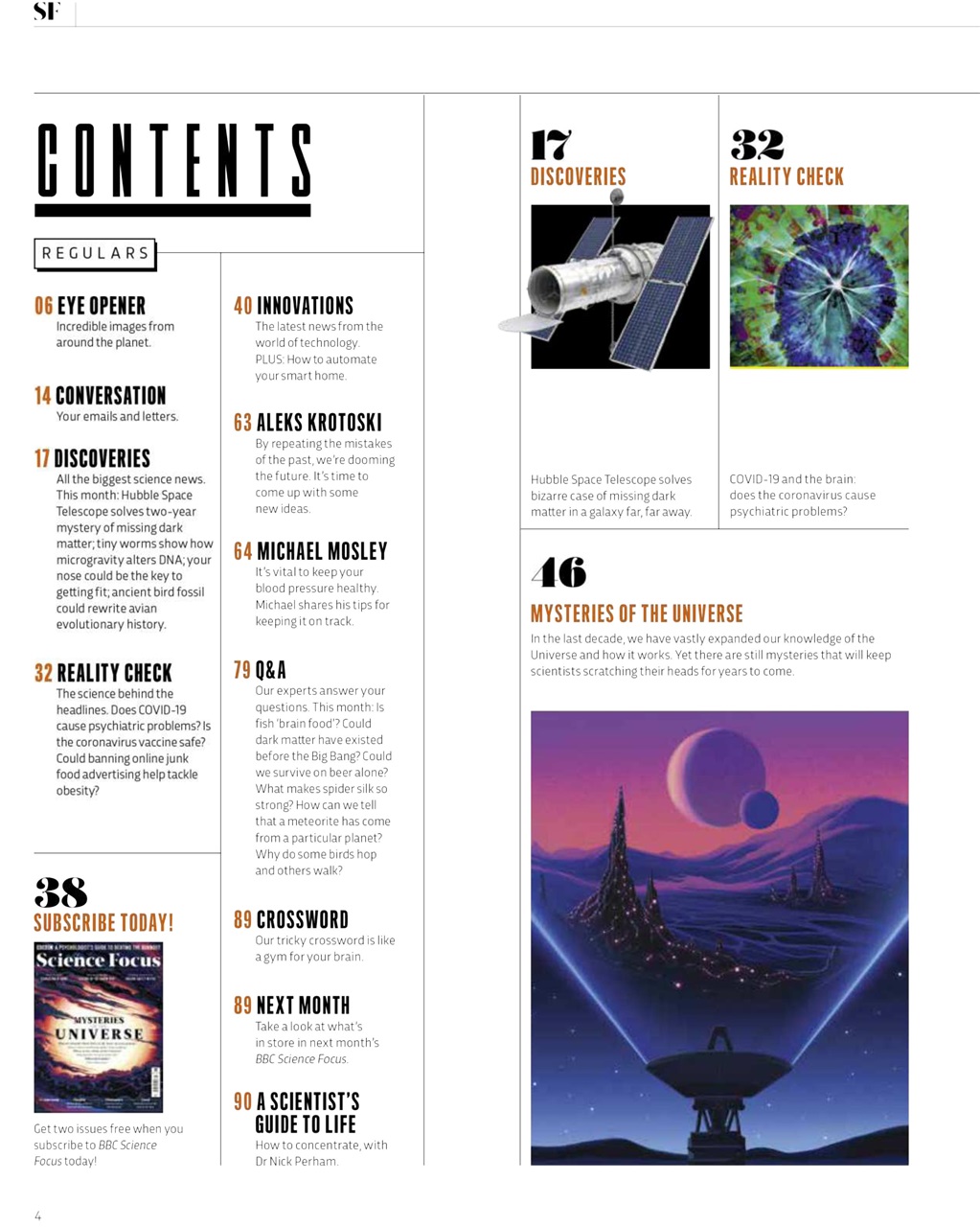 BBC Science Focus Magazine Preview Pages