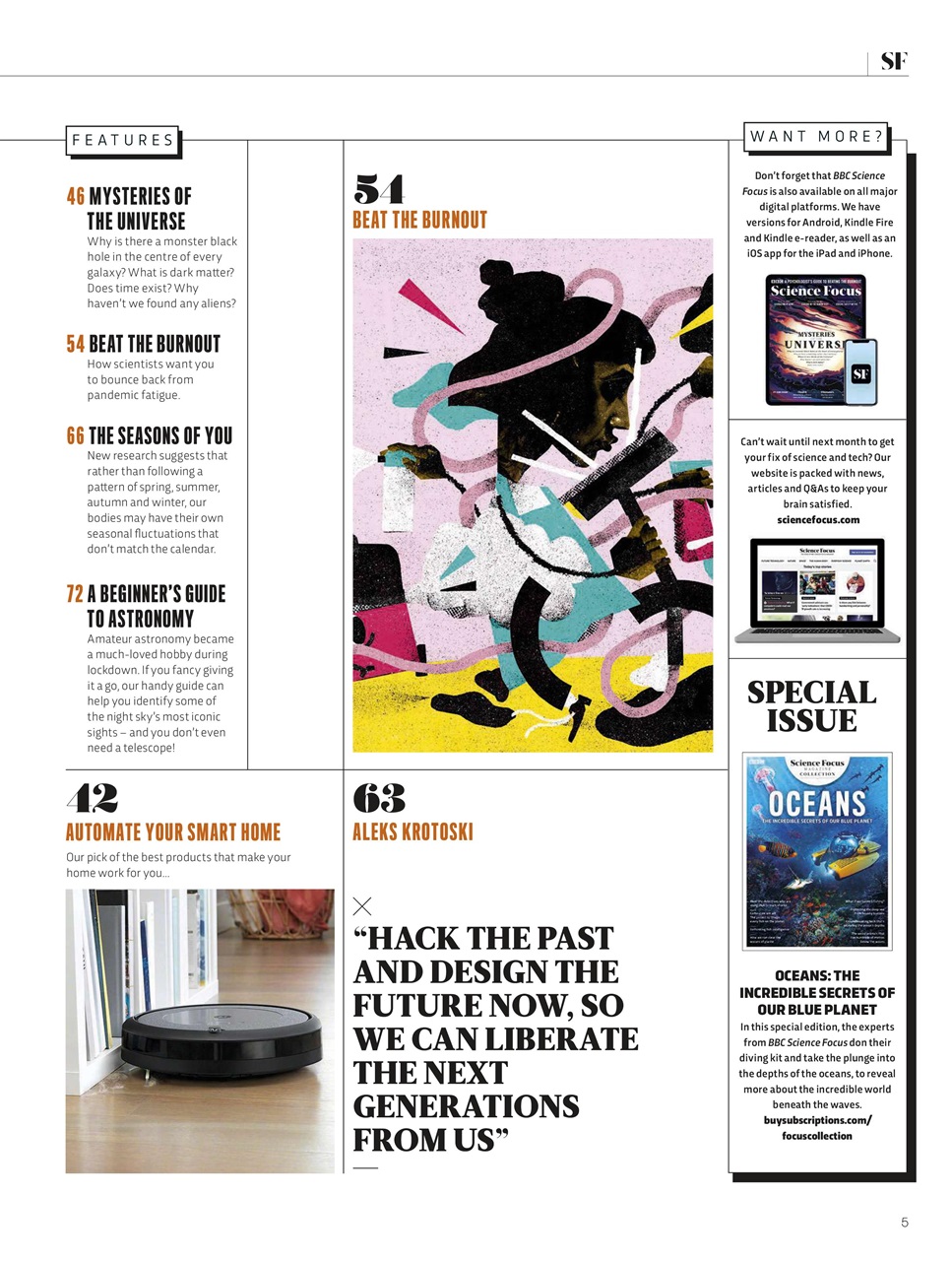 BBC Science Focus Magazine Preview Pages