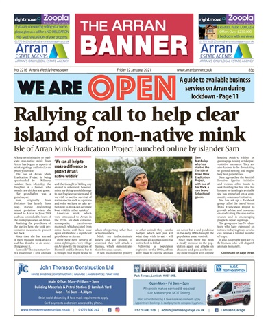 Arran Banner issue 22 Jan 2021