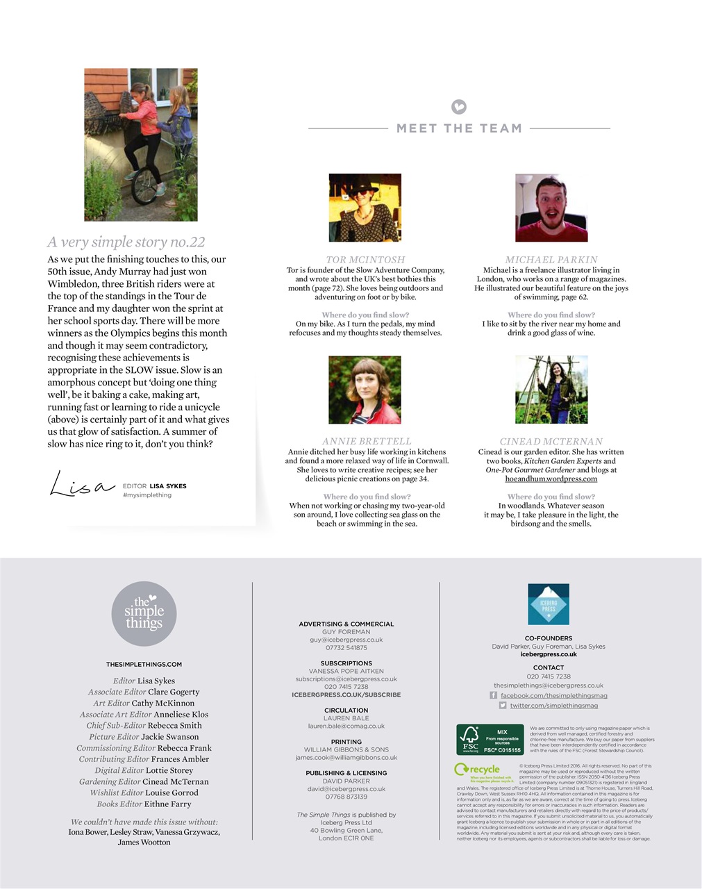 The Simple Things Preview Pages