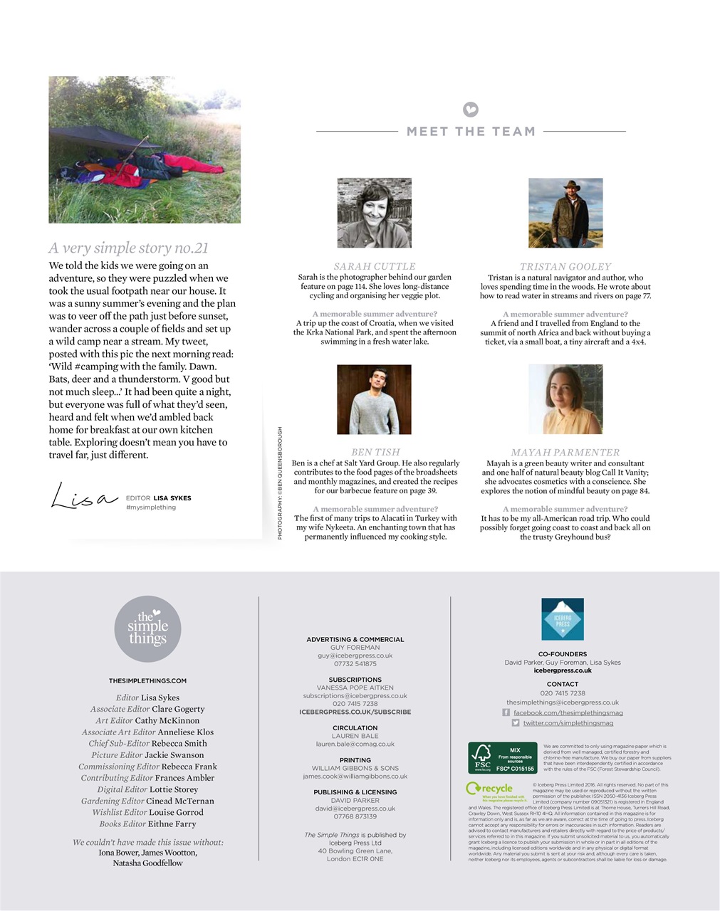 The Simple Things Preview Pages