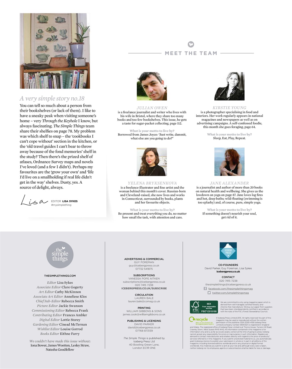 The Simple Things Preview Pages