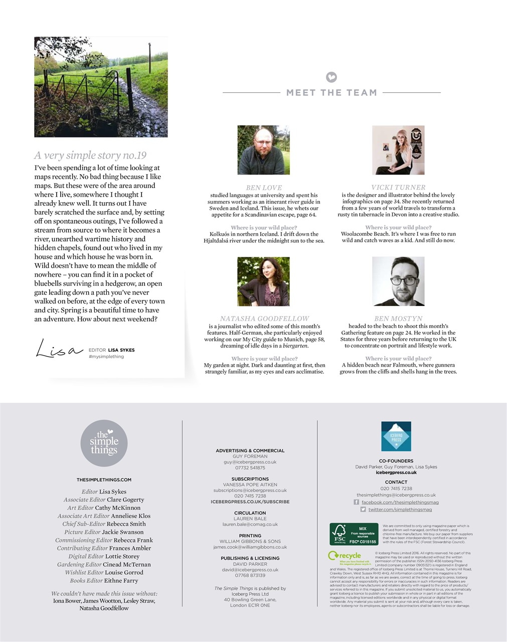 The Simple Things Preview Pages