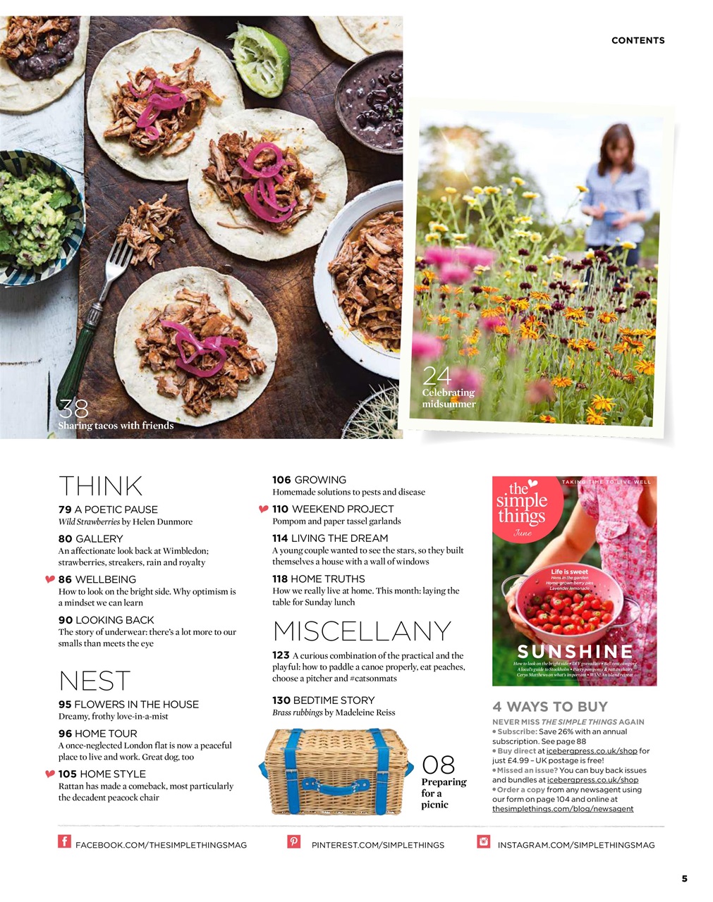 The Simple Things Preview Pages