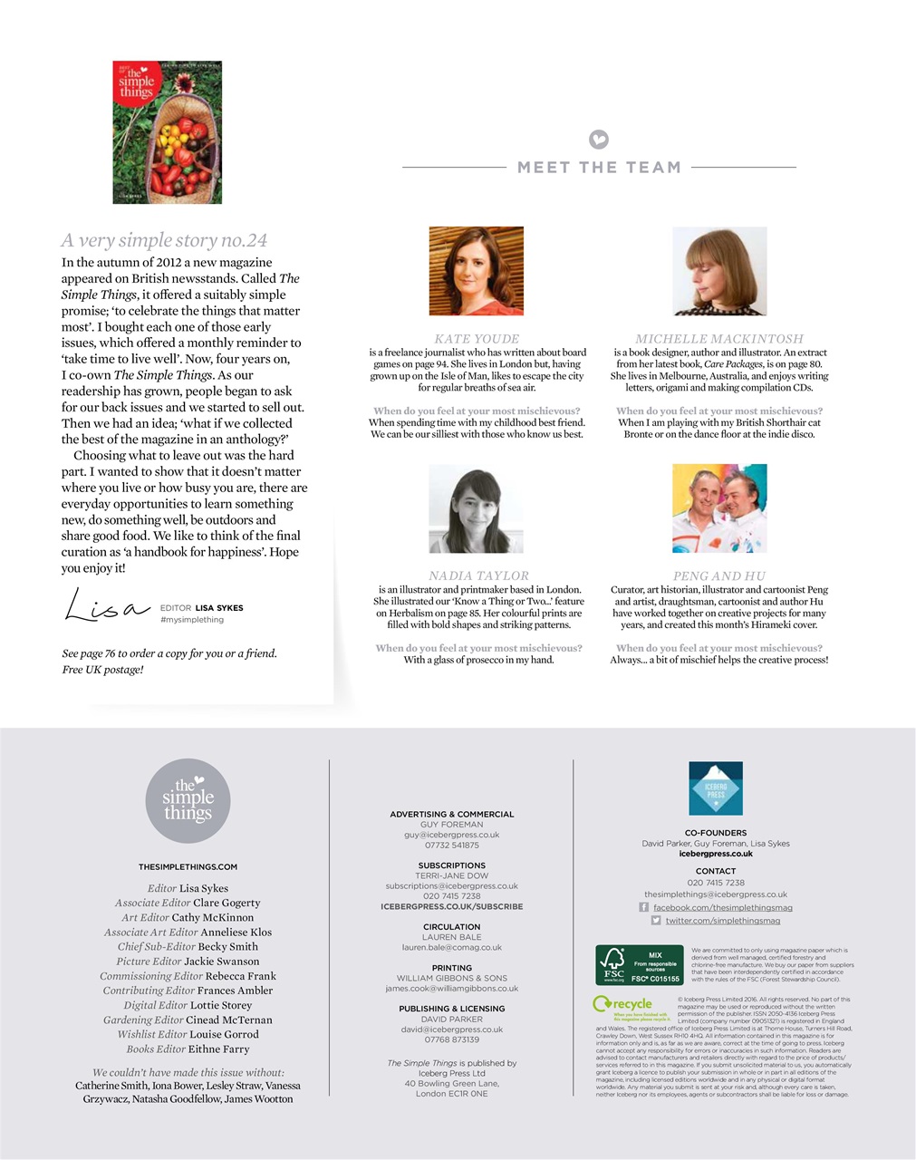 The Simple Things Preview Pages