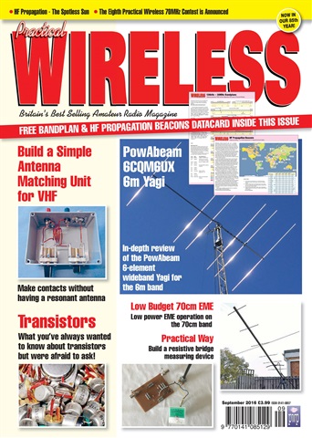 Practical Wireless issue September 2016