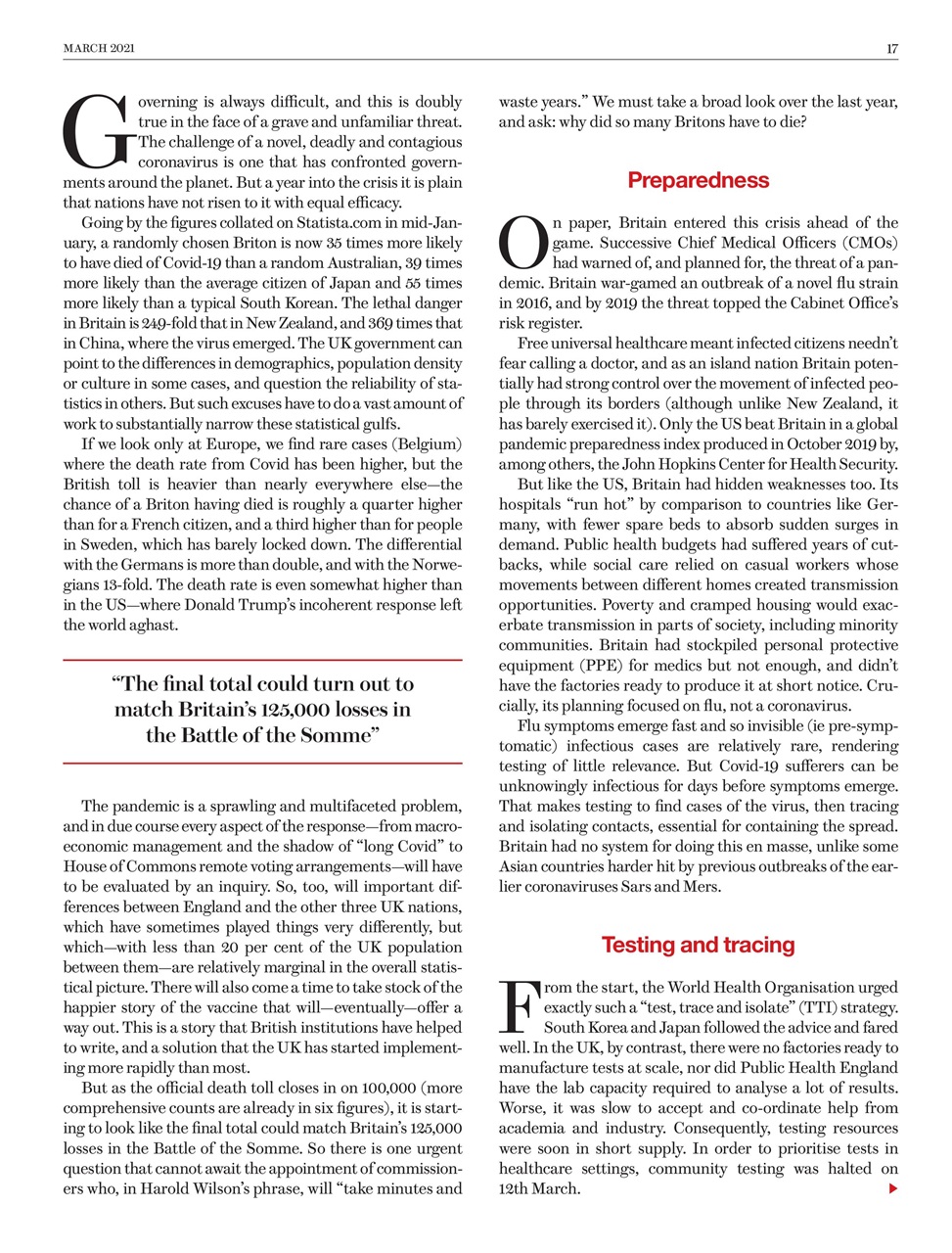 Prospect Magazine Preview Pages